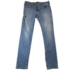 Hollister Epic Flex Jeans Mens W29 L30 Skinny Fit Distressed Denim Blue‎